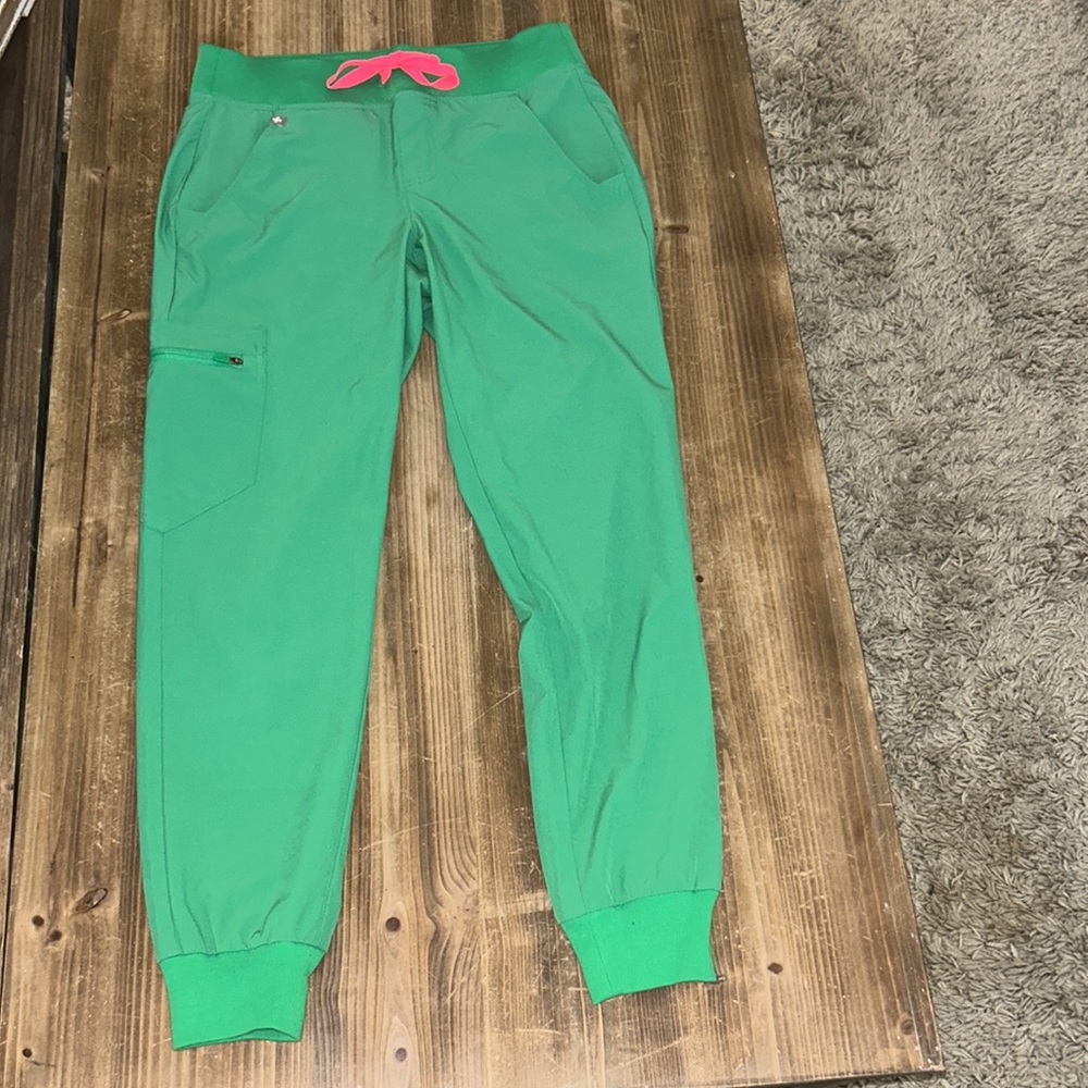 Figs XS/P Safety Green Zamora Jogger Scrub Pants